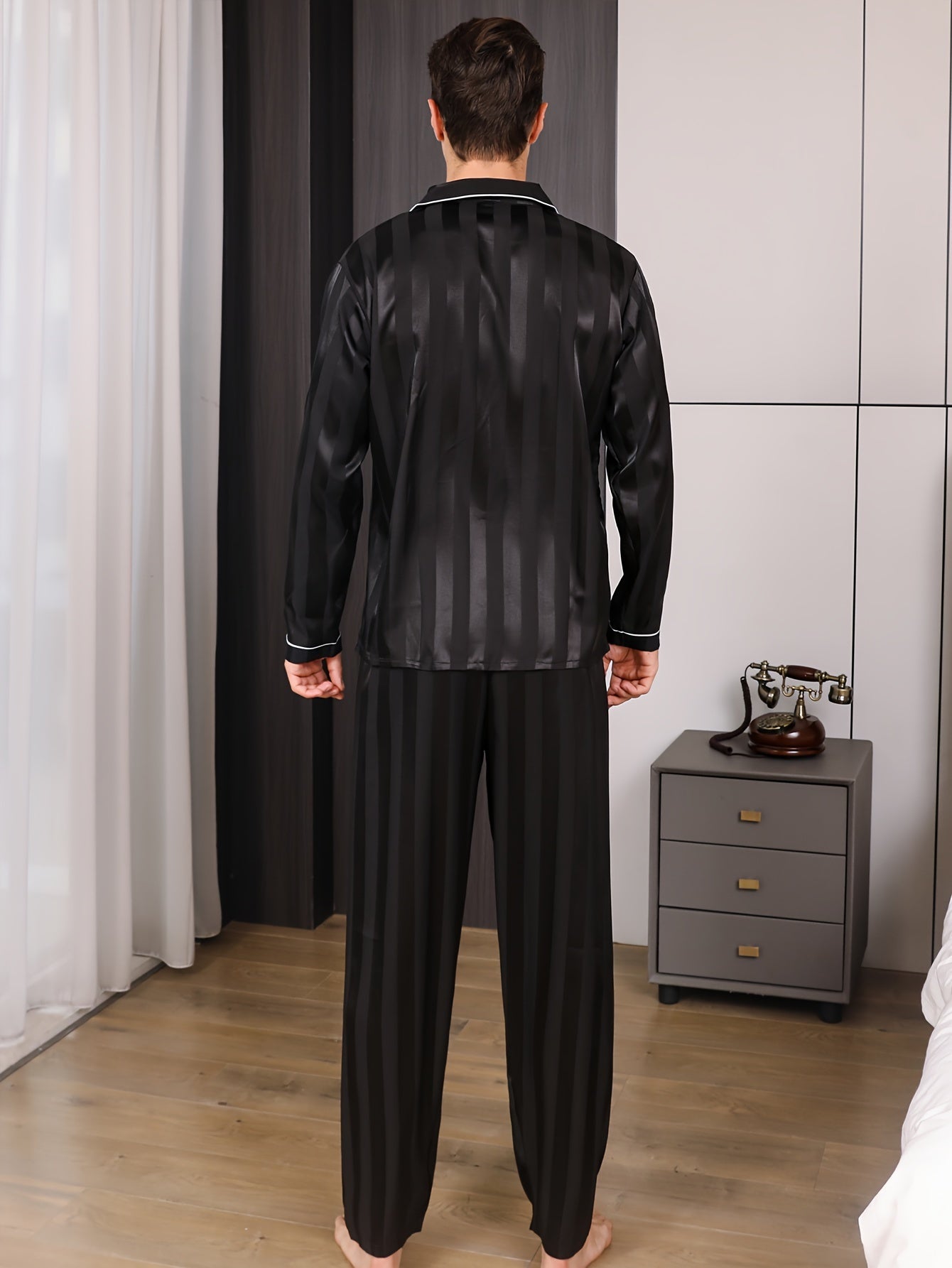 Men's Pajamas Ice Silky Fabric