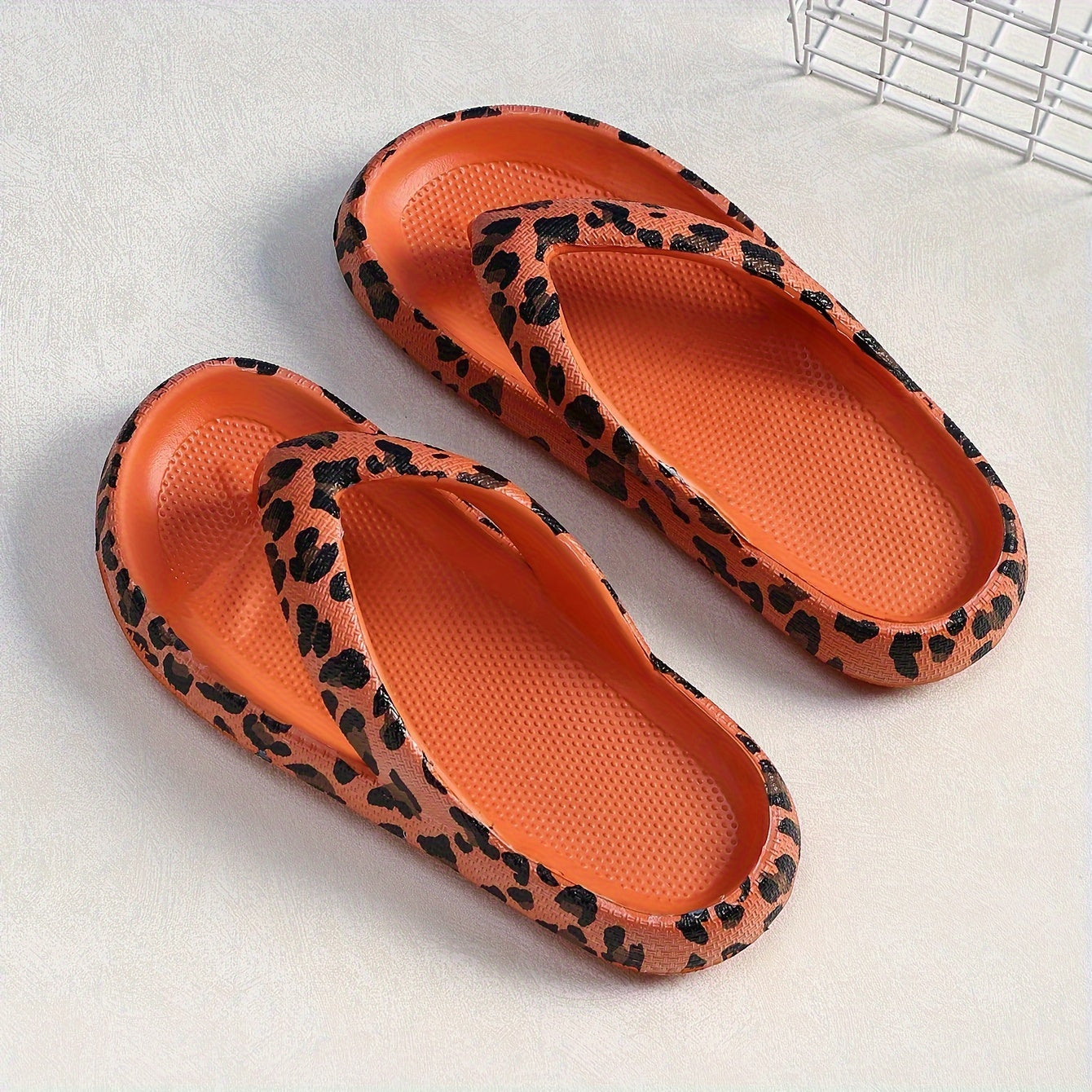Women's Fashion Leopard Print Flip Flops