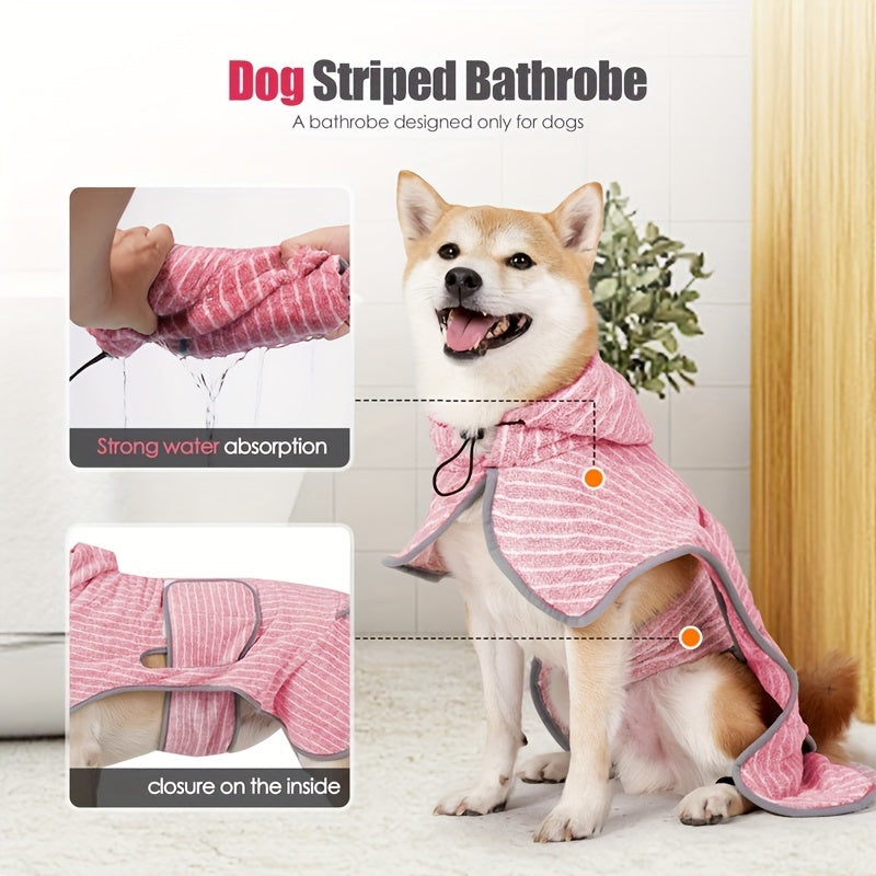 Dog Bathrobe Towel Dog Drying Coat