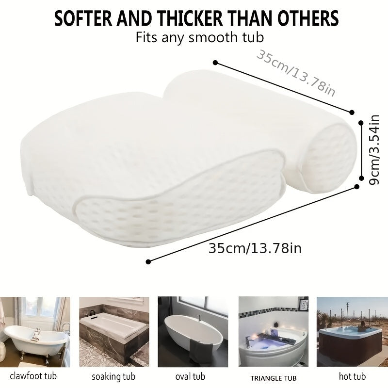 Spa Bath Pillow with Non-Slip Suction Cups