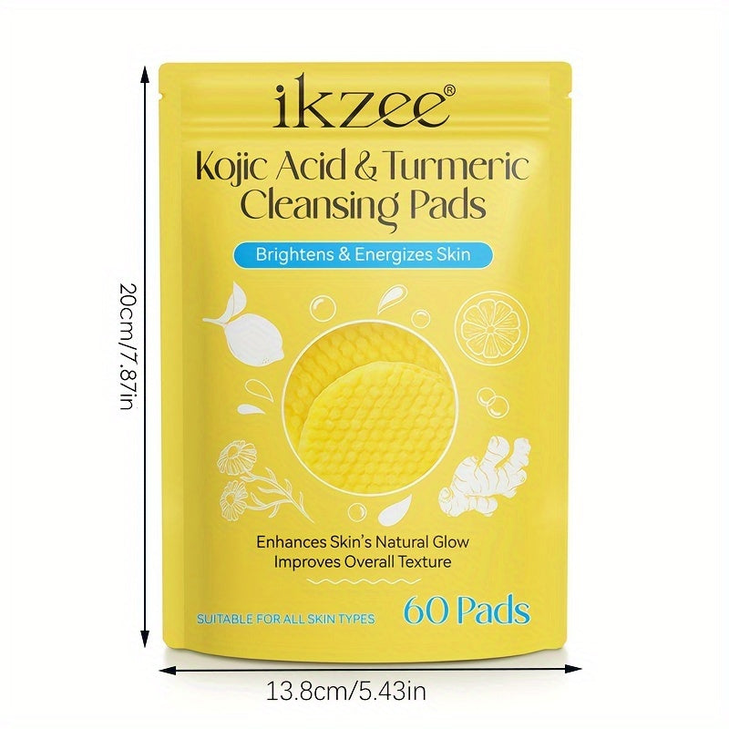 Kojic Acid & Turmeric Cleansing, 60 Pads for All Skin Types