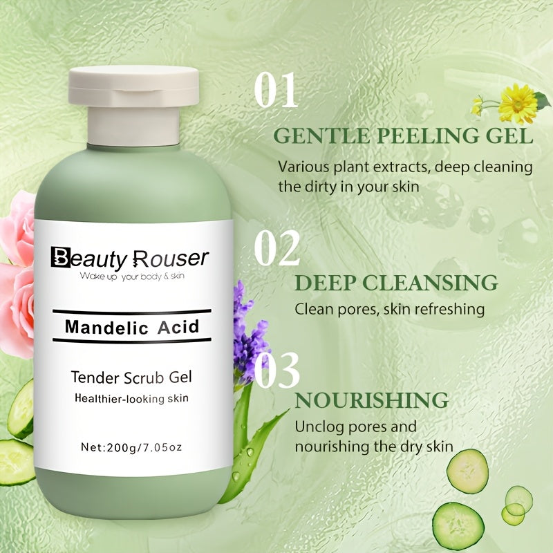 Gentle Exfoliating Gel - Deep Cleansing, with Aloe Vera Rose and Chamomile Plant