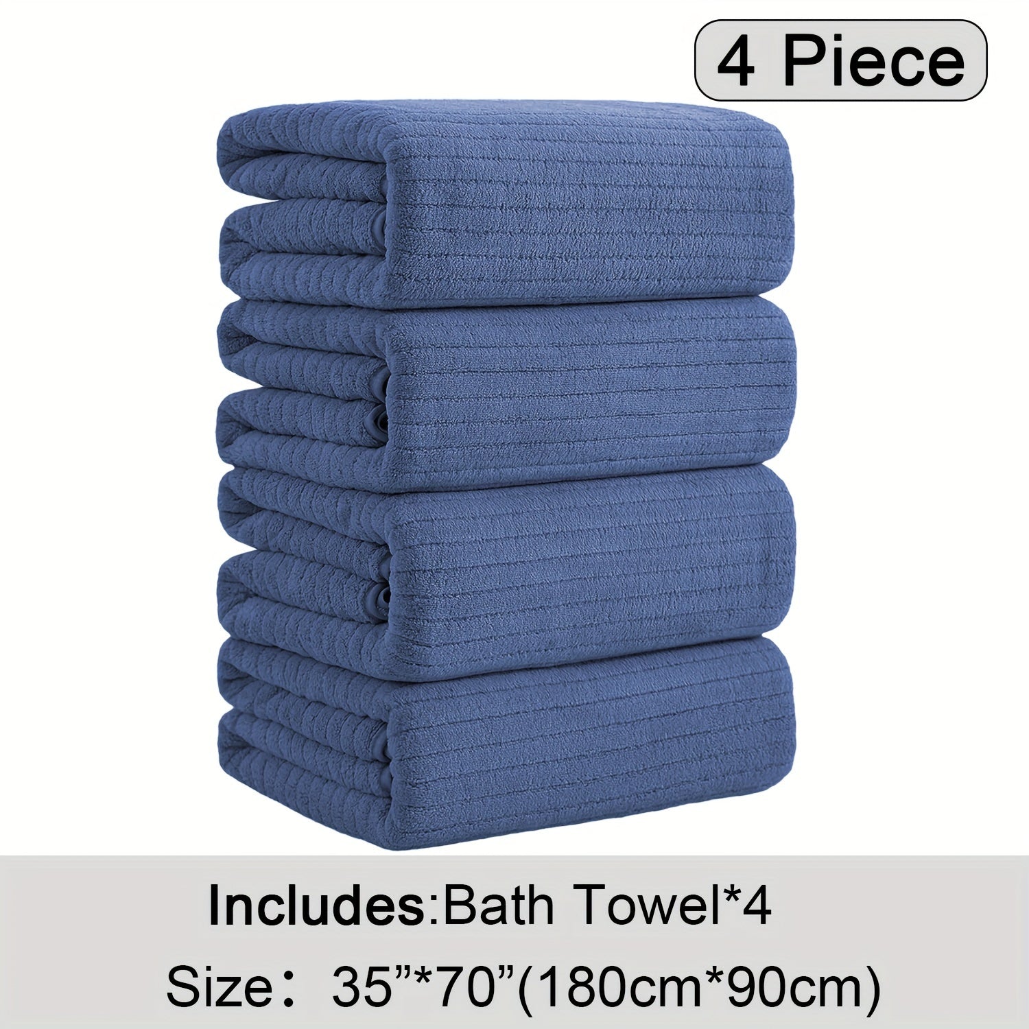 4 Pack Oversized Bath Towels Set