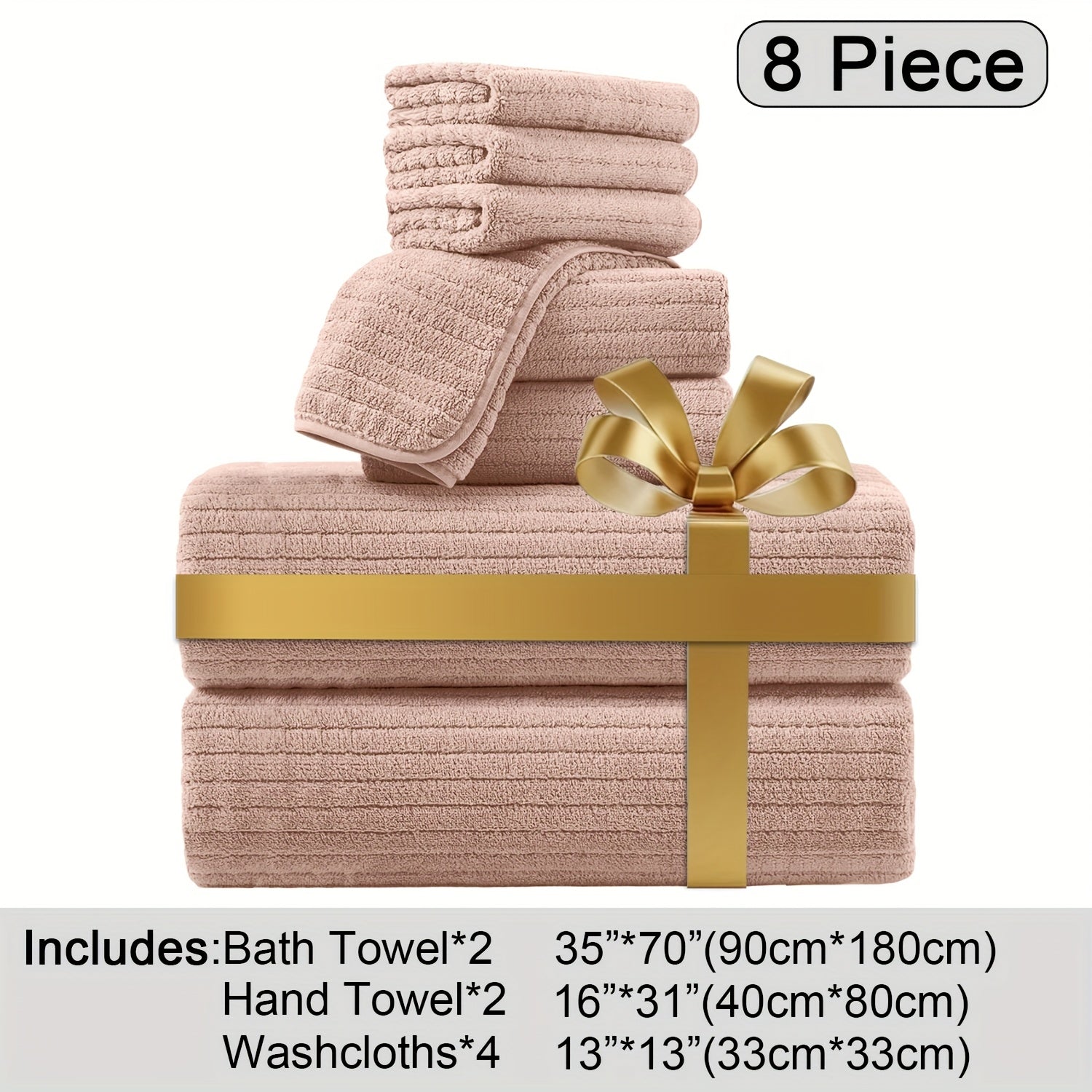 Oversized Bath Towels Set Microfiber