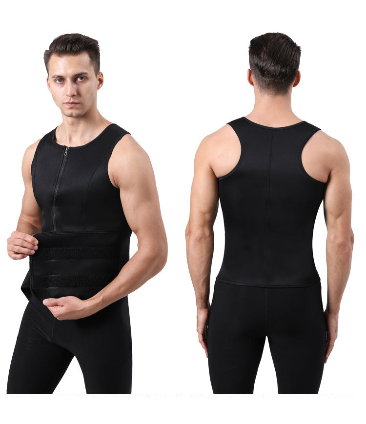 Men's Adjustable Compression Tank Top, Men's Waist Trainers