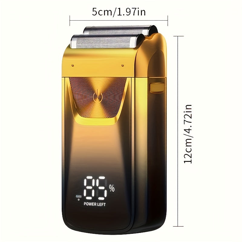 MIGUAN 2-in-1 Sleek Golden Electric Foil & Bald Shaver Trimmer