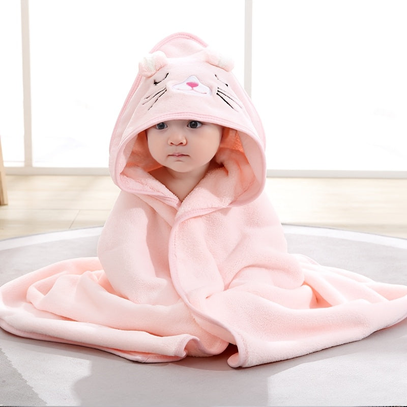 4pcs Set Colorful Animal Hooded Baby Towels