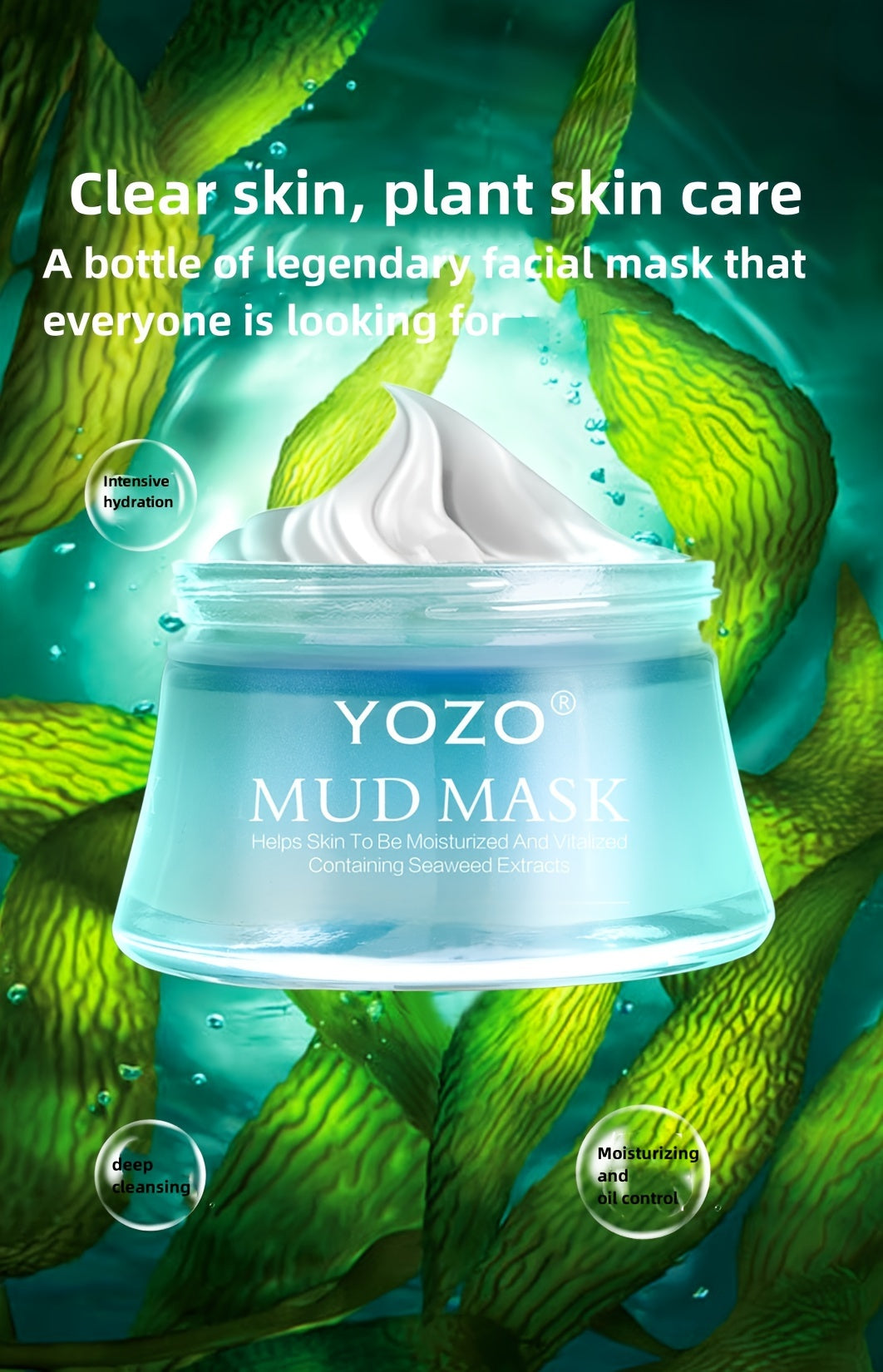 3.88oz Deep Cleansing Mud Mask, Niacinamide & Centella Asiatica Formula Unisex