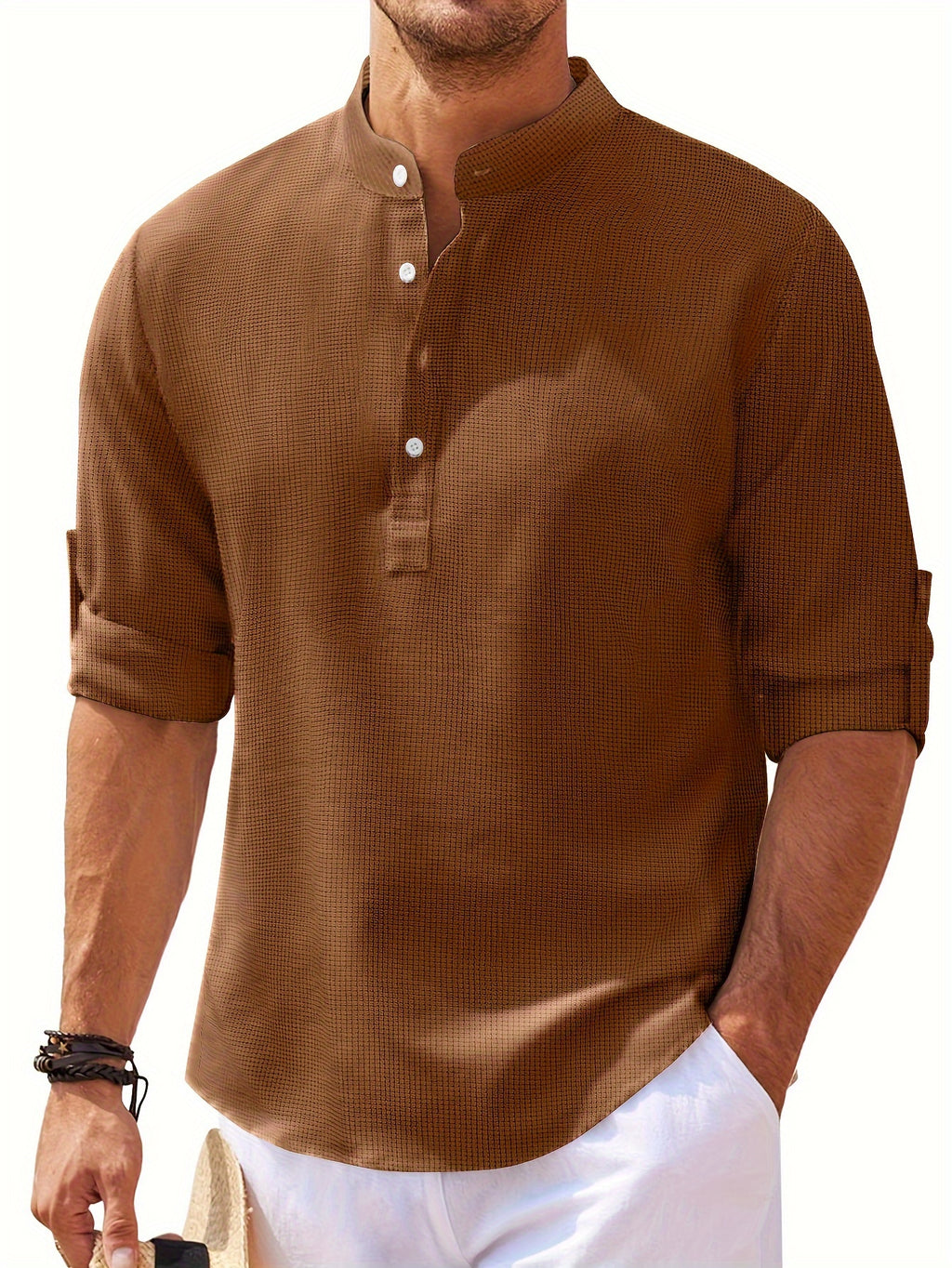 Vintage Plaid Men's Shirt for Spring/Fall: Durable, Casual Elegance with Comfort Fit