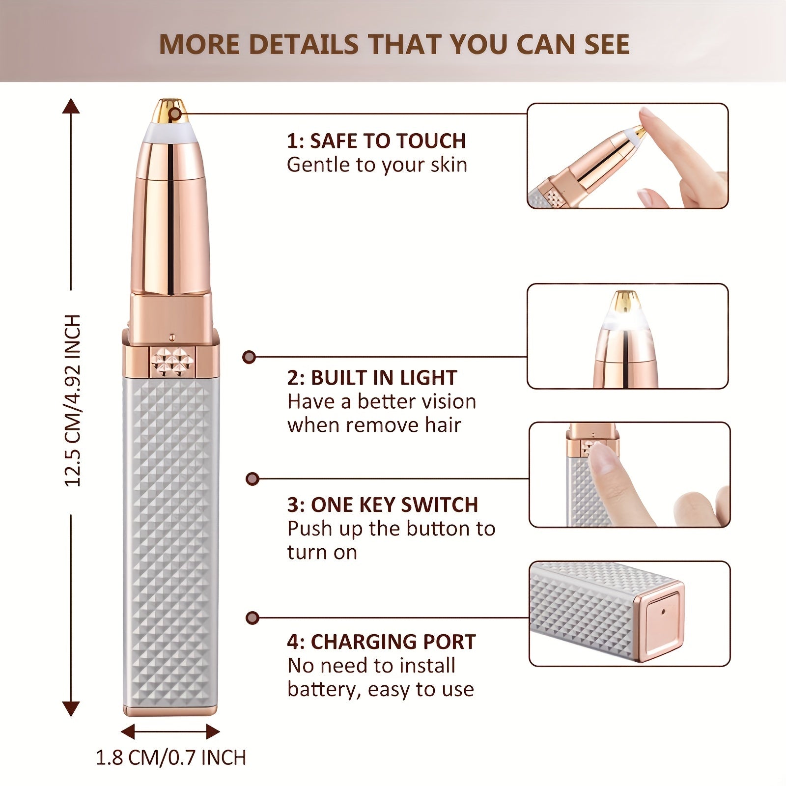 1pc Eyebrow Trimmer & Facial Hair Removal for Women