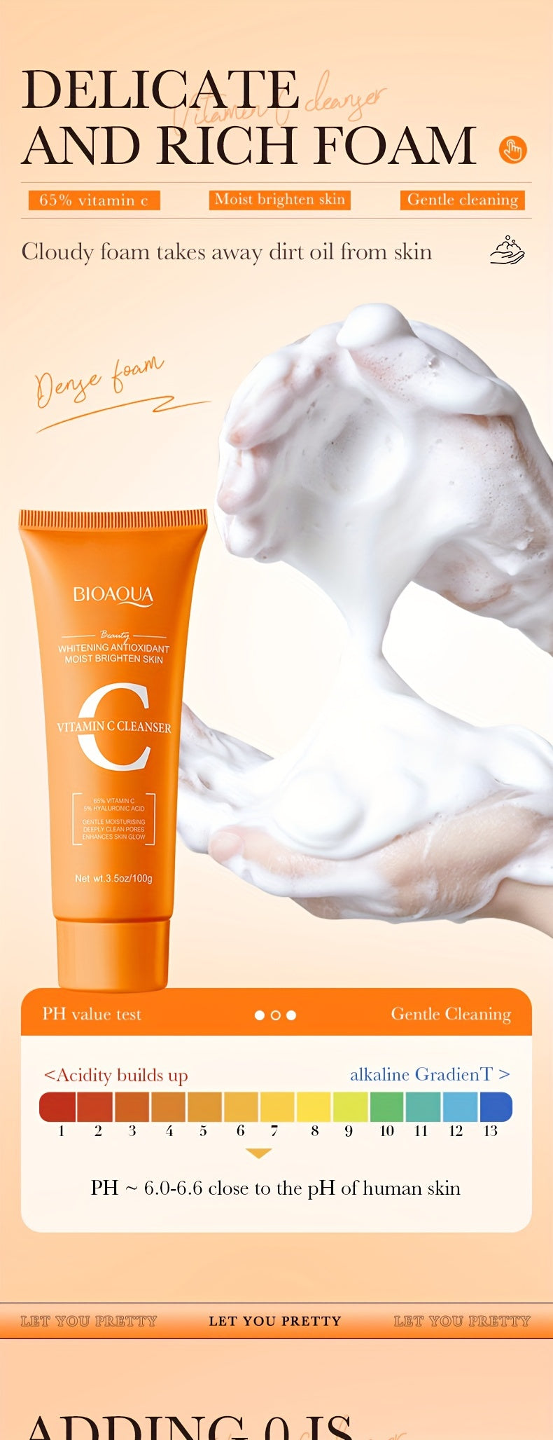 Vitamin C Whitening Facial Cleanser 100G - Deep Cleansing