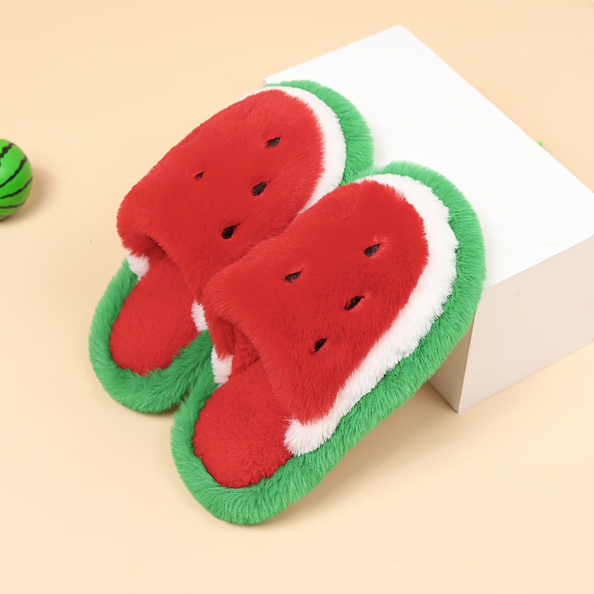 Cute Mixed Color Watermelon Slippers For Toddlers