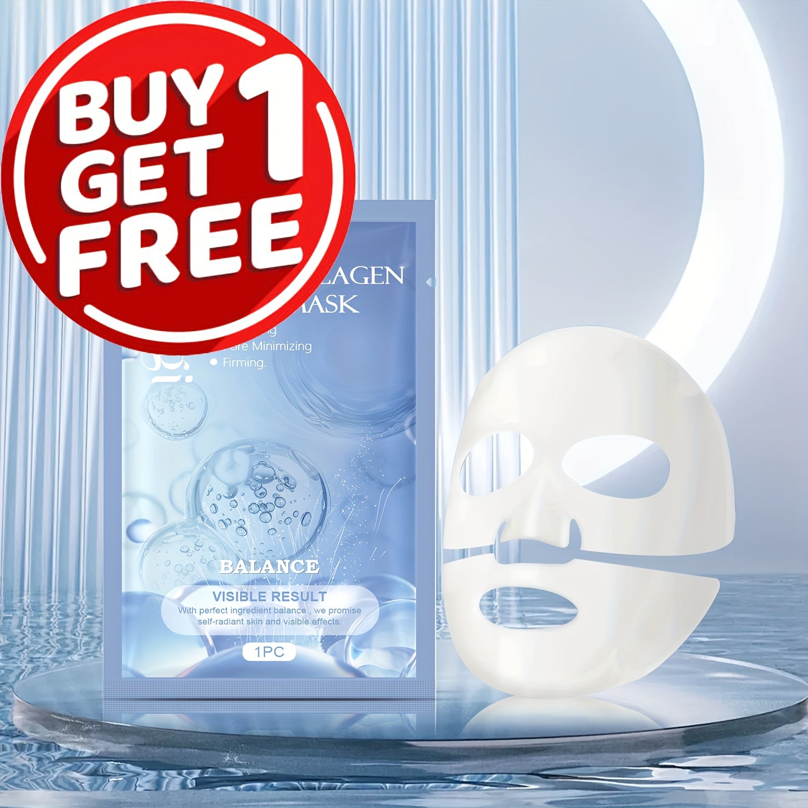 [Buy 1 Get 1 Free], 2pcs Collagen Facial Mask unisex