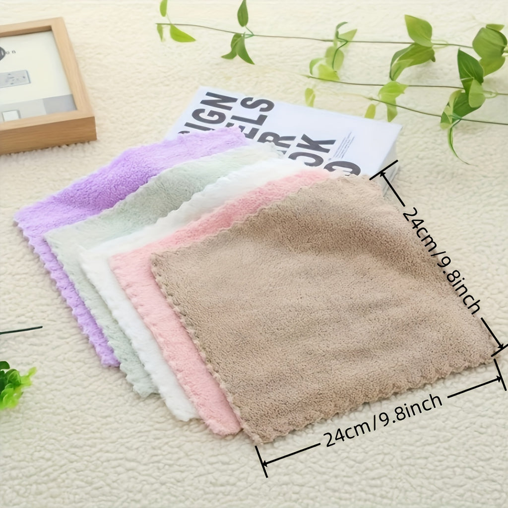 20pcs Soft & Absorbent Solid Color Washcloths