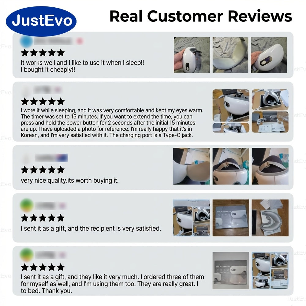Eye Massager. Smart Eye Massager with Heat And Vibration, 4D Air Compression Eye Mask