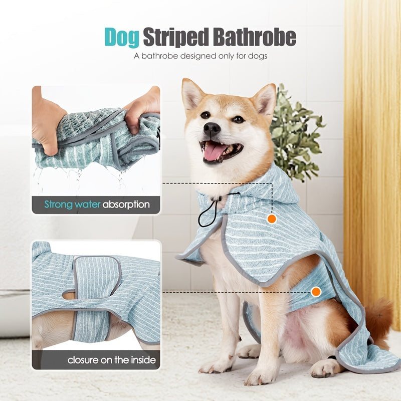 Dog Bathrobe Towel Dog Drying Coat
