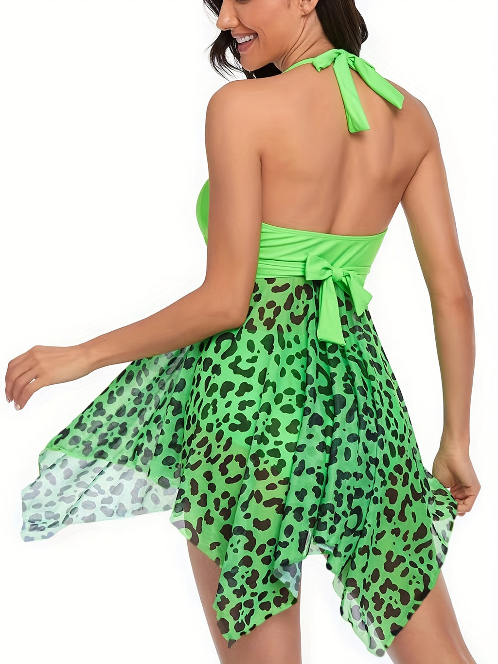 Flirty V Neck Tankini Set