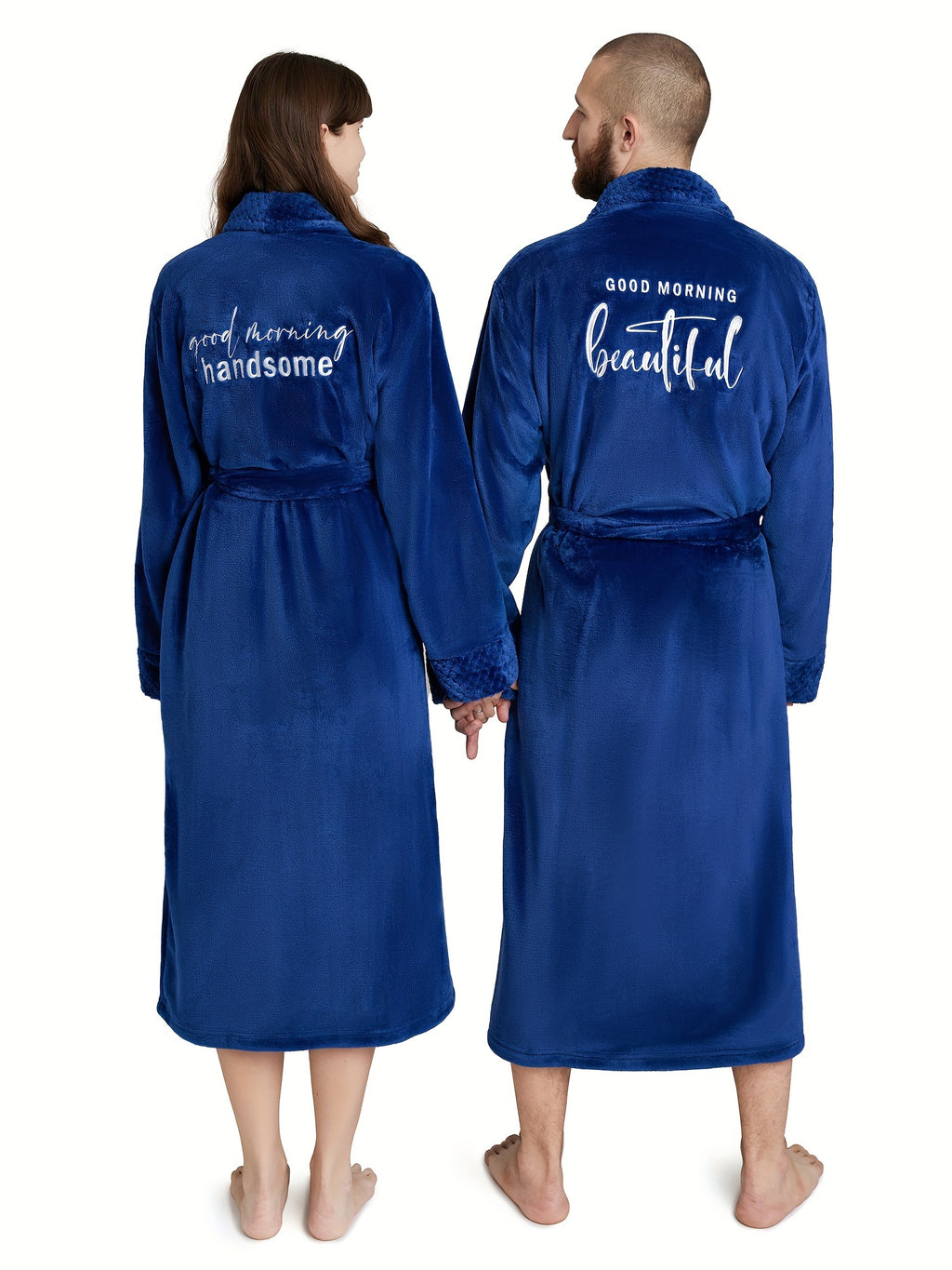 Buy 1 Get 1 Free, total of 2 Pcs Luxurious His and Hers Plush Kimono Robes