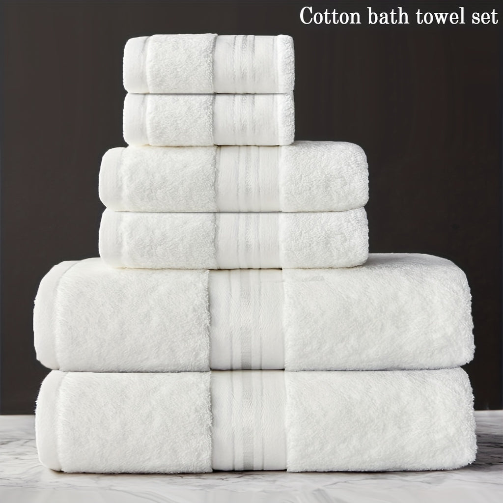 Set of 6 Bath Towels, Made from Pure Cotton