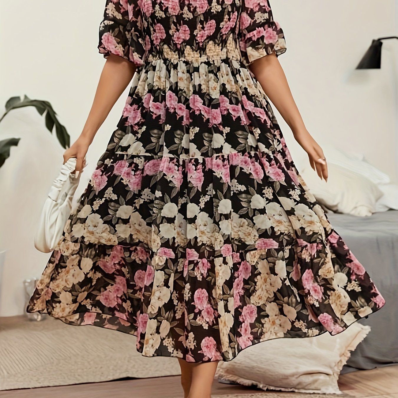 Plus Size Floral Haven Maxi Dress