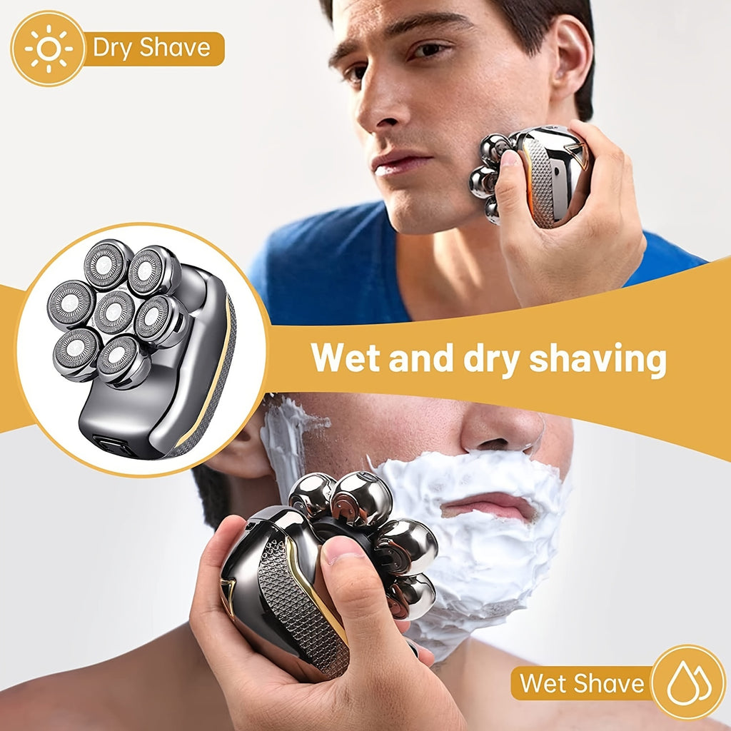 Men's Electronic Head Shaver Razor - Rechargeable Cordless Hair Shaving Razor