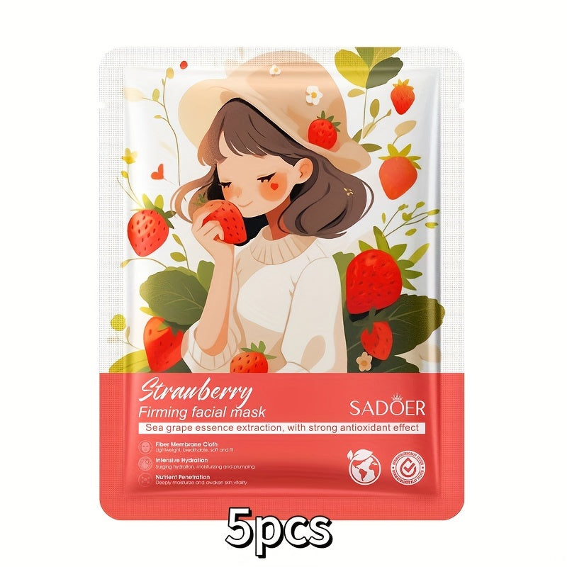 5 Pieces/10 Pieces Plant-Based Squalane Facial Mask Set Alcohol free