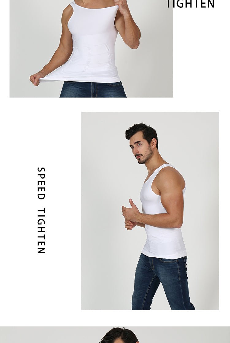 Men's Compression Body Shaper Tank Top, Slimming Vest