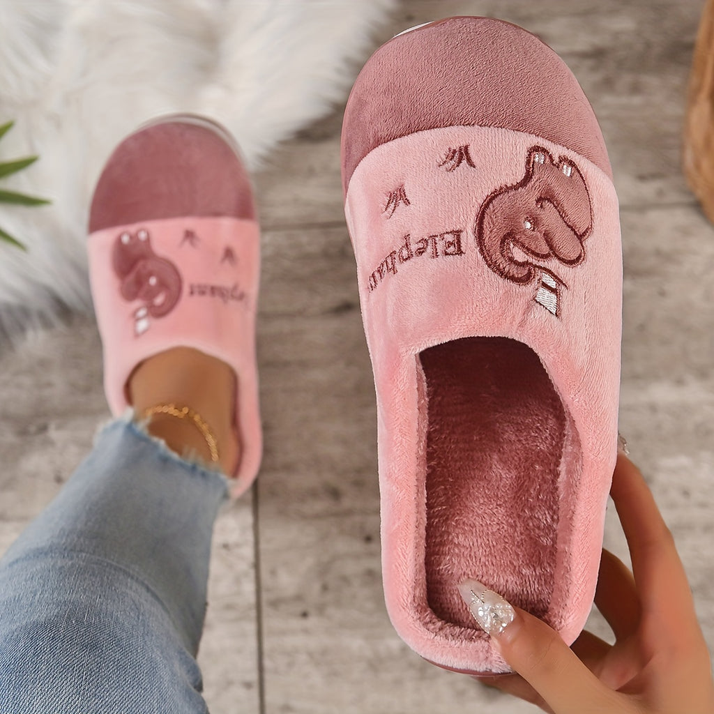 Cozy Kawaii Elephant Plush Slippers