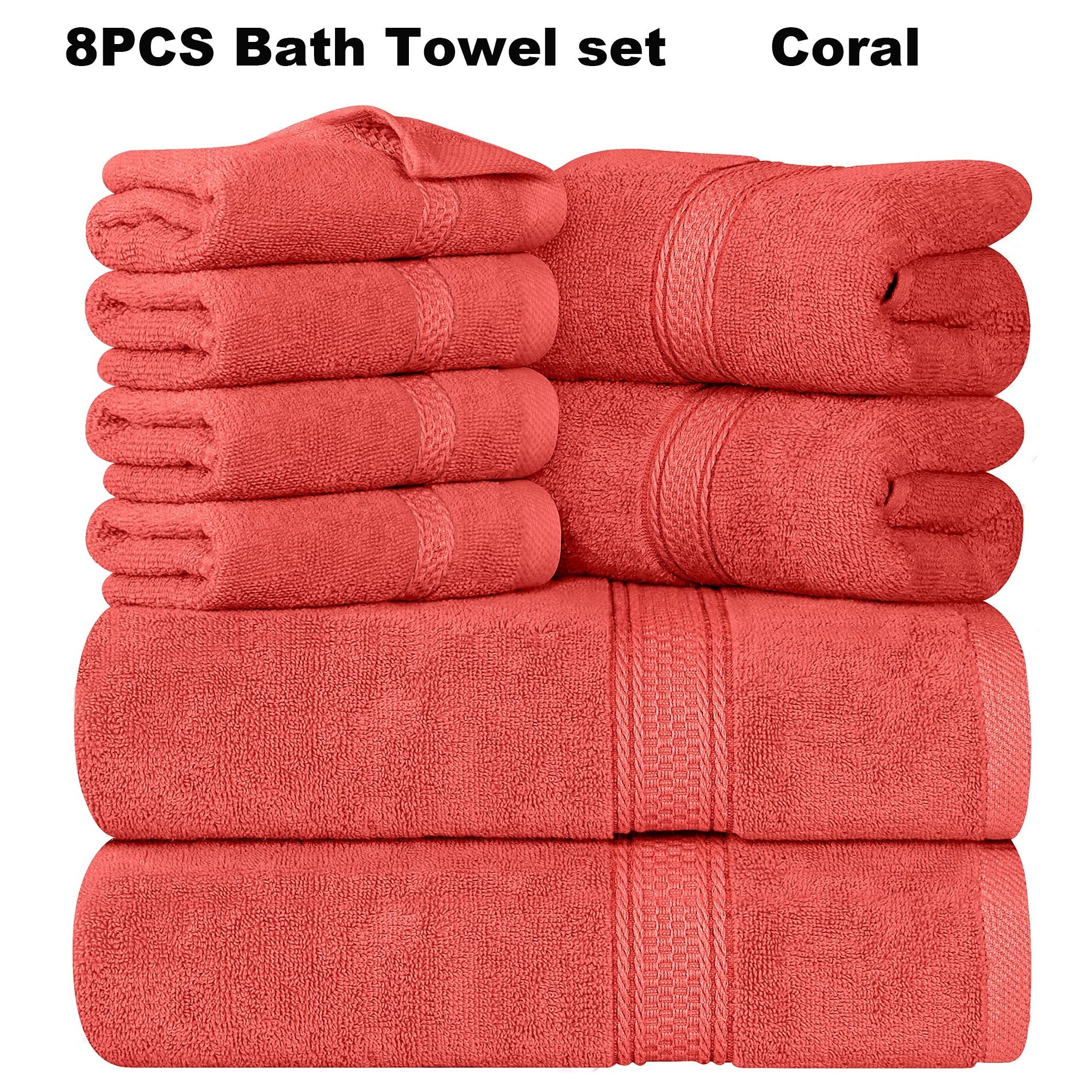 16pcs/8pcs Luxurious Soft Towel Set | 4 Bath Towels, 4 Hand Towels, 8 Washcloths
