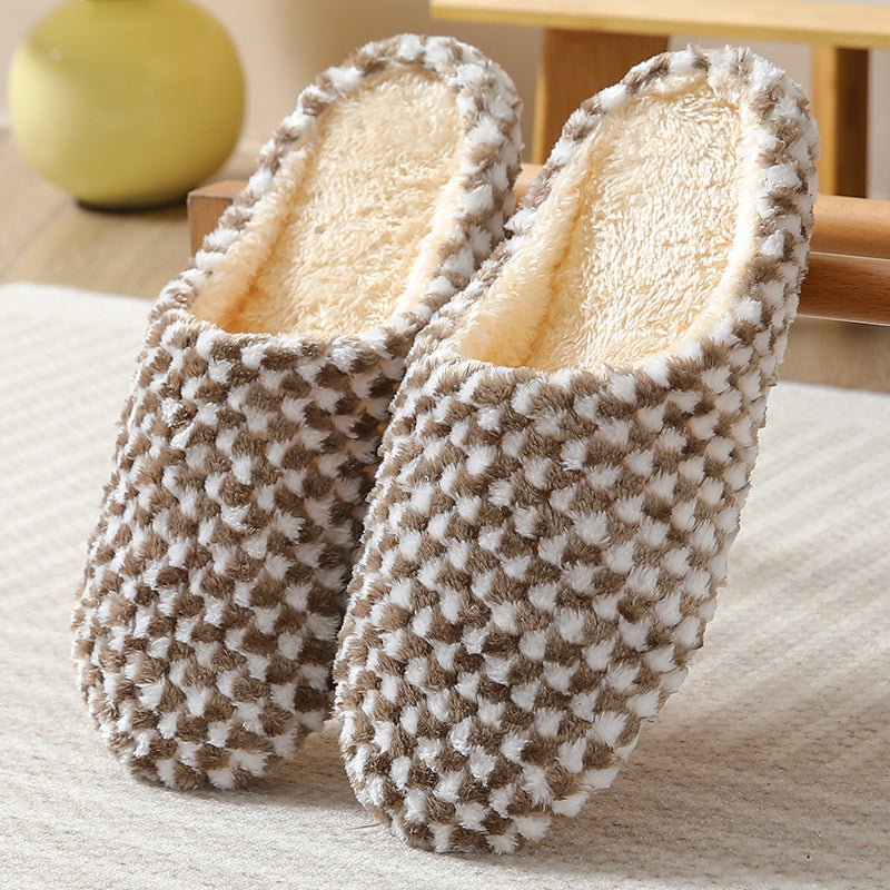 Women's Indoor Plush Lined Flat Slippers