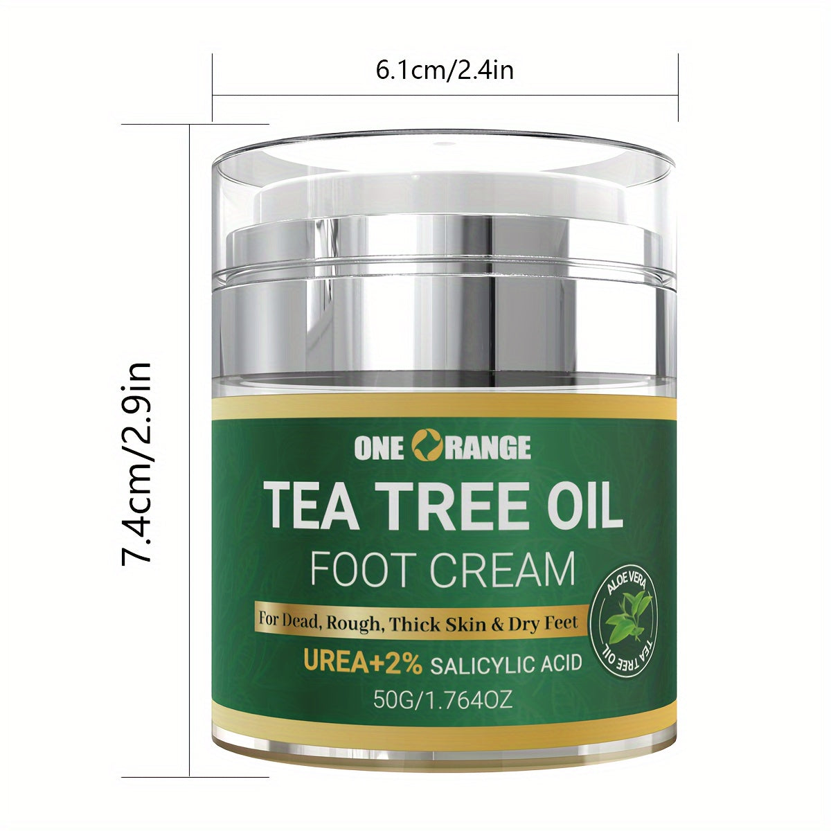 Tea Tree Oil Foot Cream with Urea & Salicylic Acid - 50g Alcohol-Free