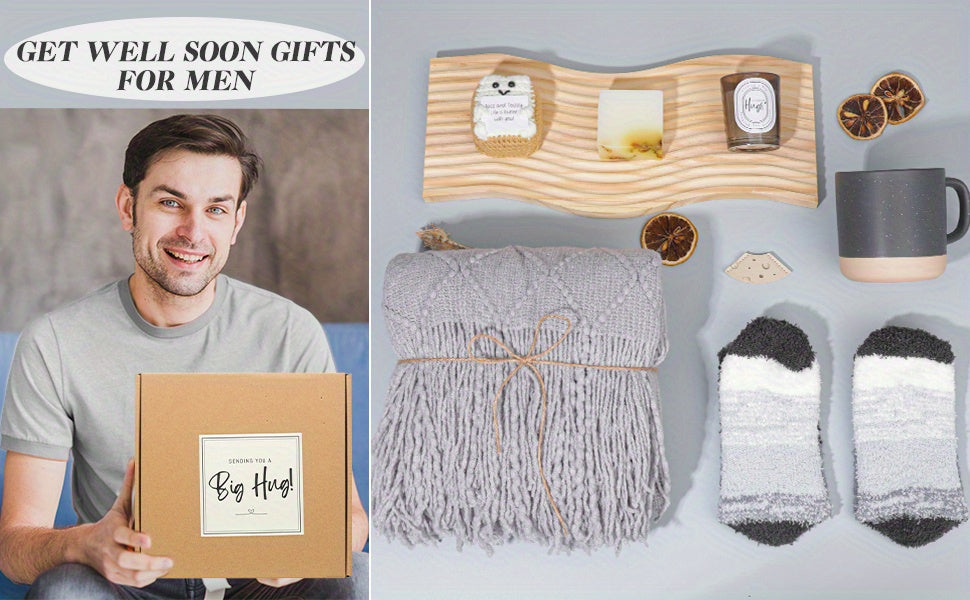 Get Well Soon Gift Basket Men, Self Care Gifts For Men