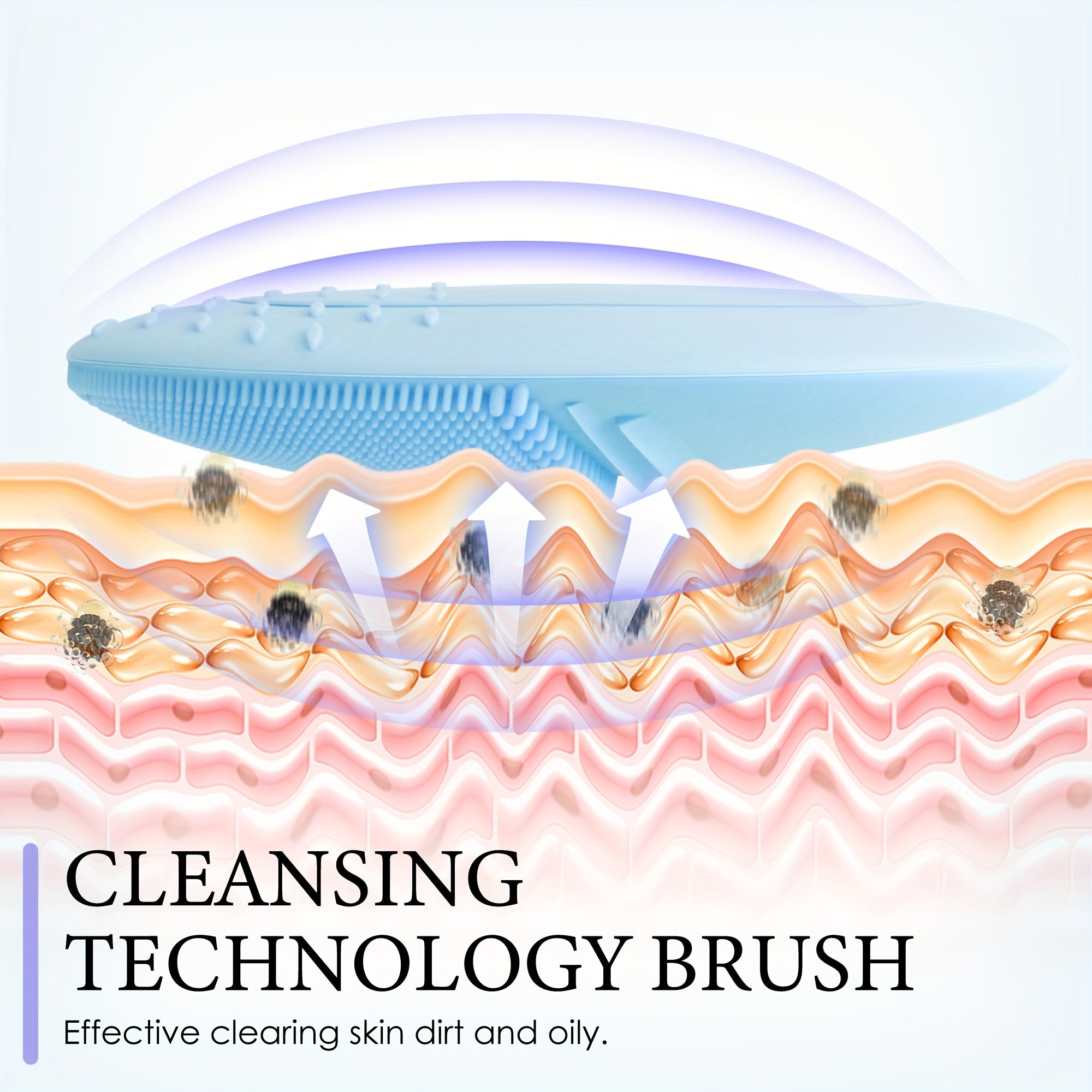 Facial Cleansing Brush, Skin care, Waterproof Face Brush for Deep Cleansing Blue
