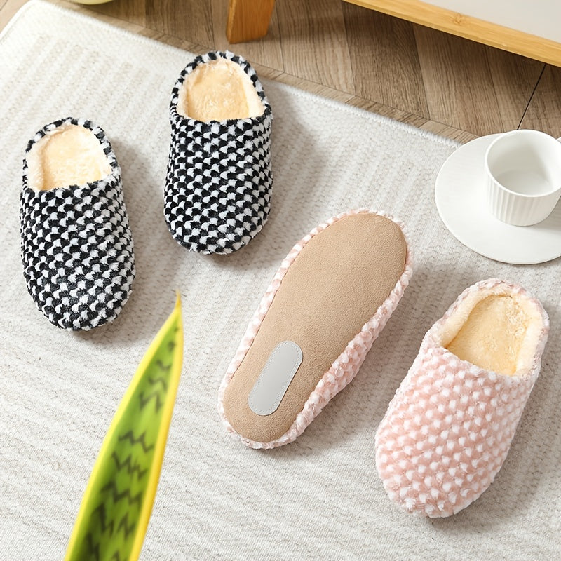 Women's Indoor Plush Lined Flat Slippers
