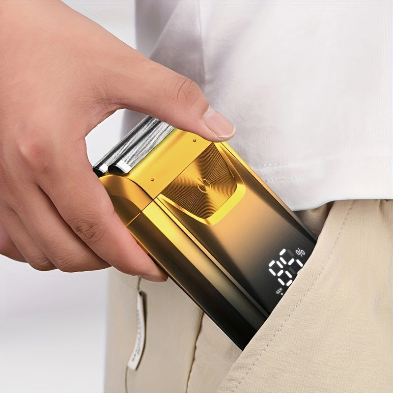 MIGUAN 2-in-1 Sleek Golden Electric Foil & Bald Shaver Trimmer