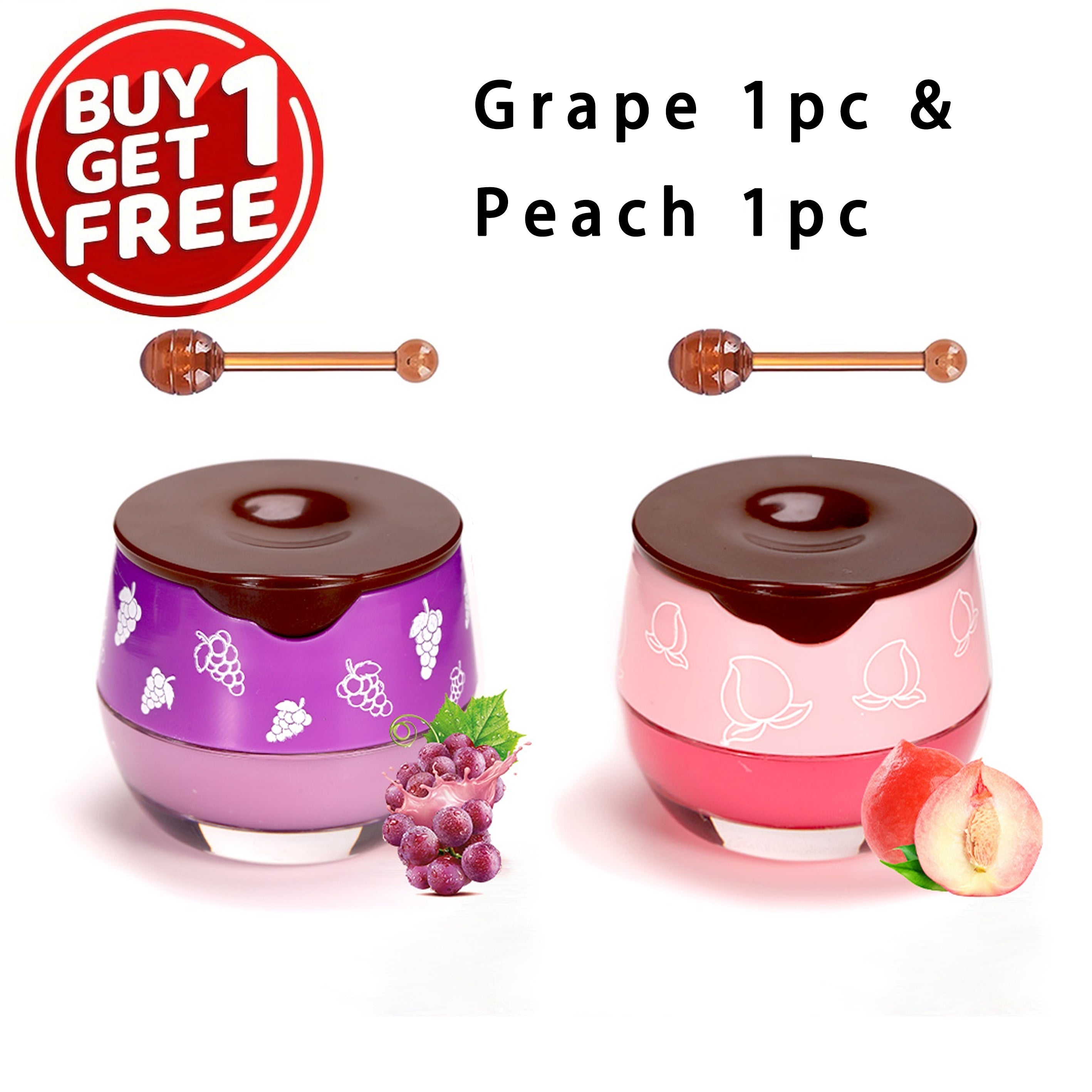 [Buy 1 Get 1 Free]2 Pack Bee Balm Lip Balm Honey Pot
