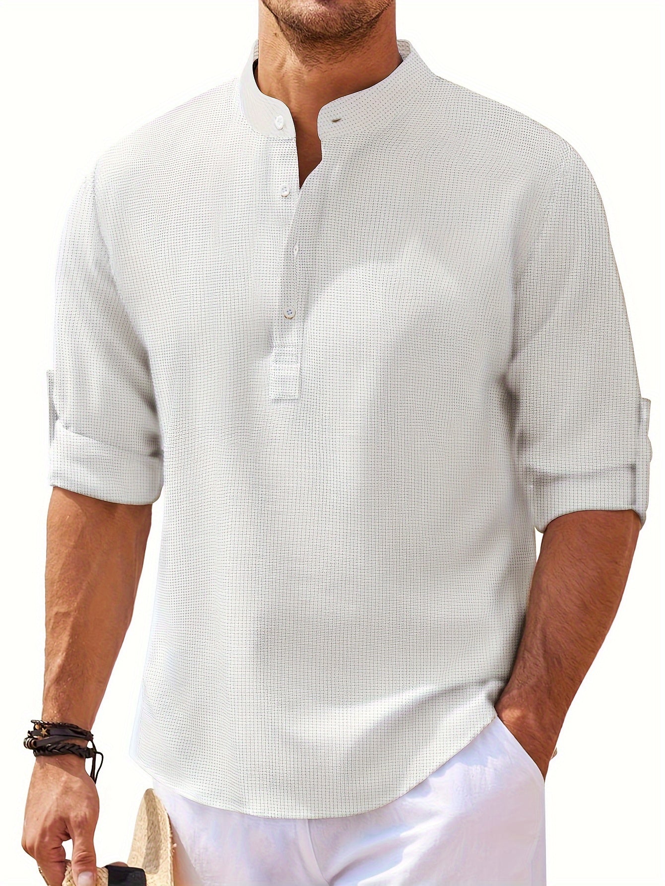 Vintage Plaid Men's Shirt for Spring/Fall: Durable, Casual Elegance with Comfort Fit