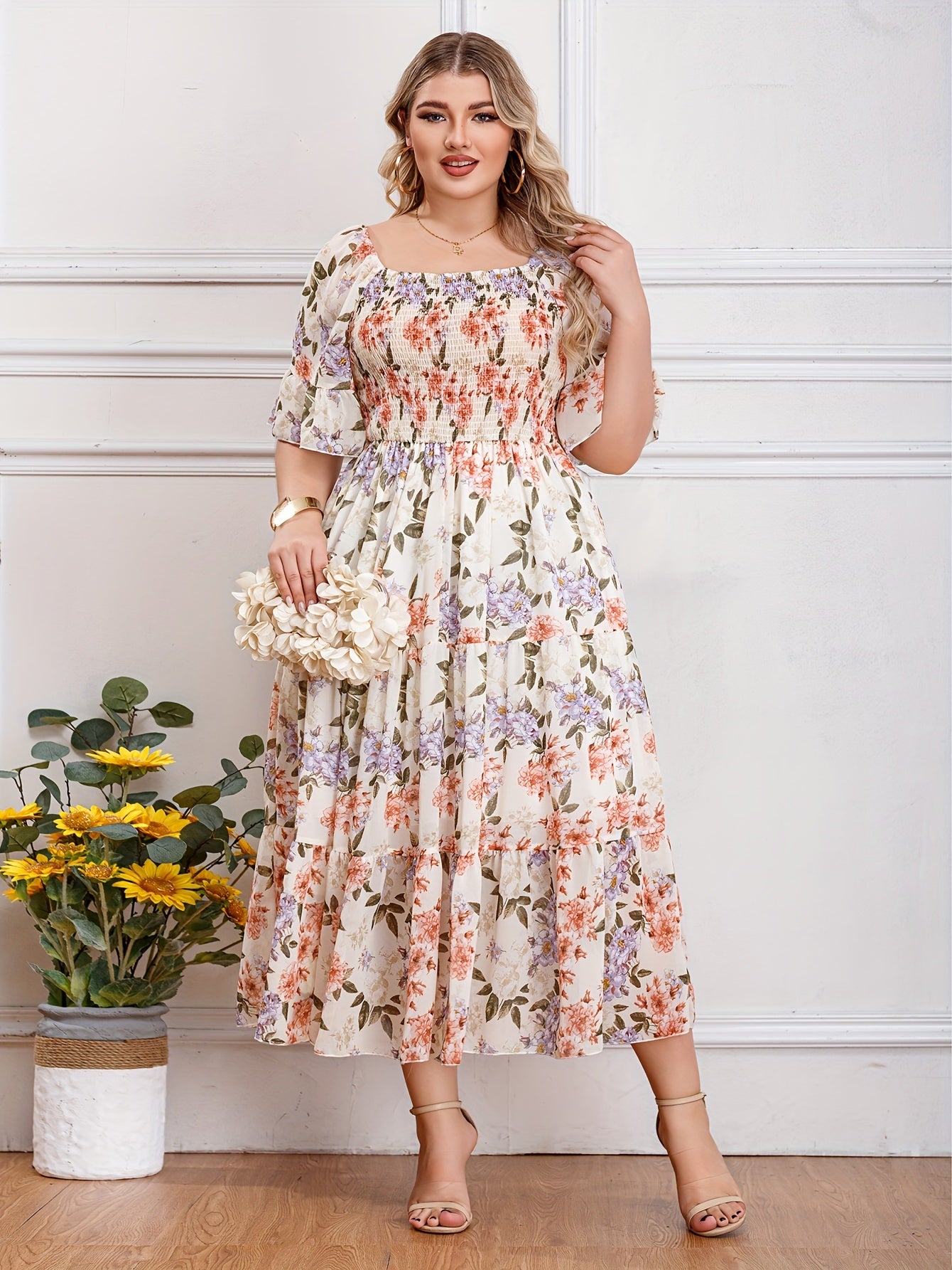 Plus Size Floral Haven Maxi Dress
