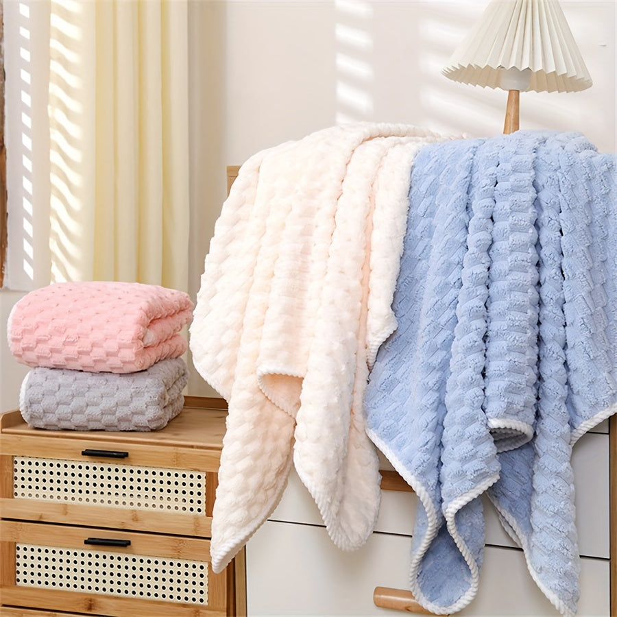 4-Pack Waffle Weave Bath Towels, Ultra-Absorbent Microfiber Towels