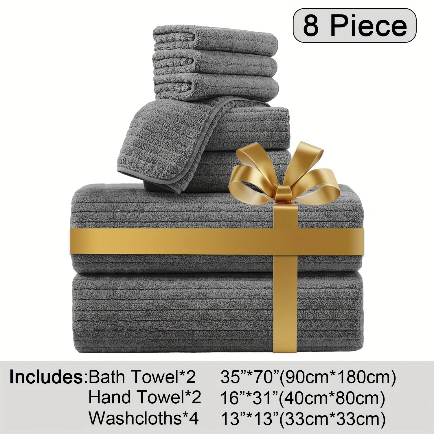 Oversized Bath Towels Set Microfiber