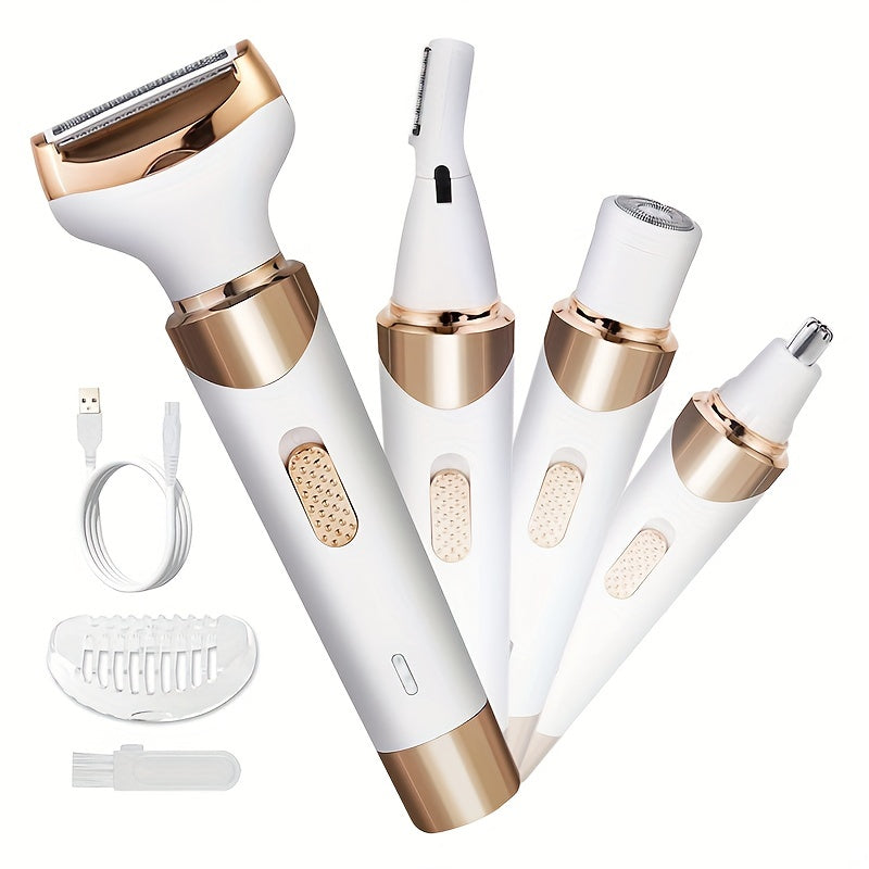 4-in-1 Women's Electric Razor - Wet & Dry Hair Remover