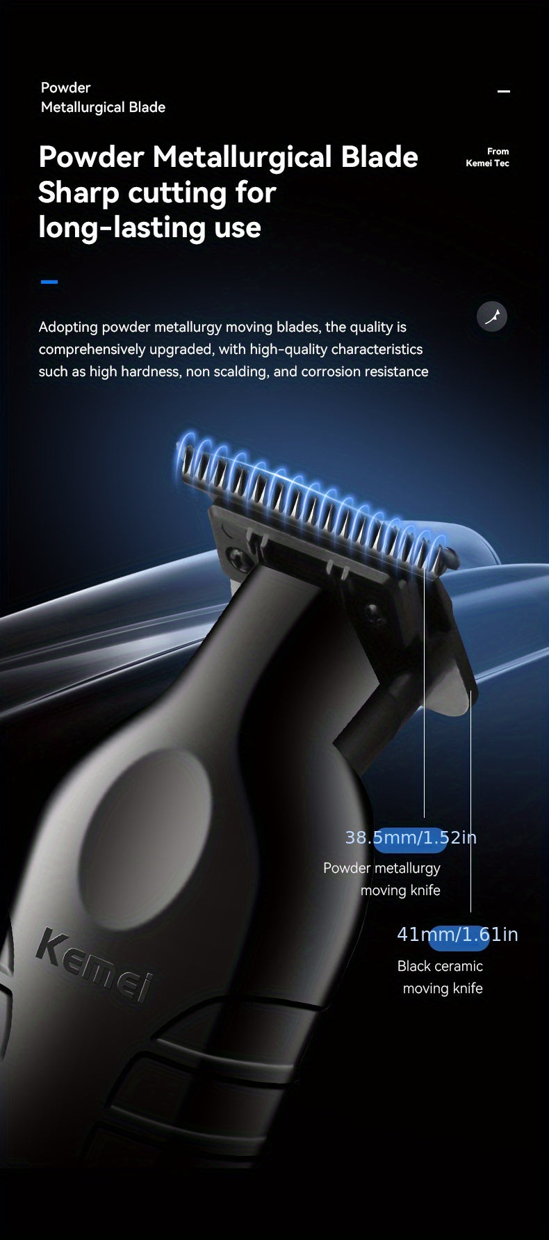 Electric Hair Clipper KM-2299 Cross-border Electric Pusher
