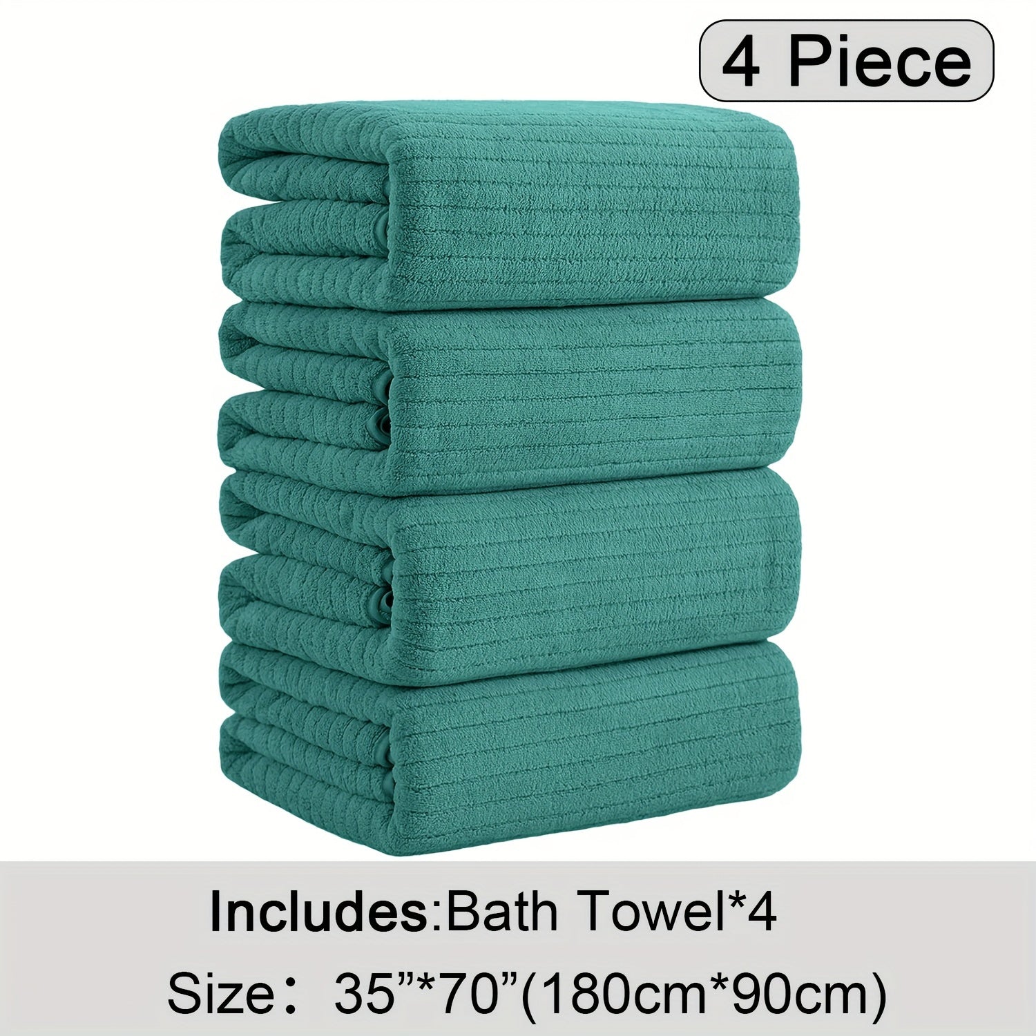 4 Pack Oversized Bath Towels Set