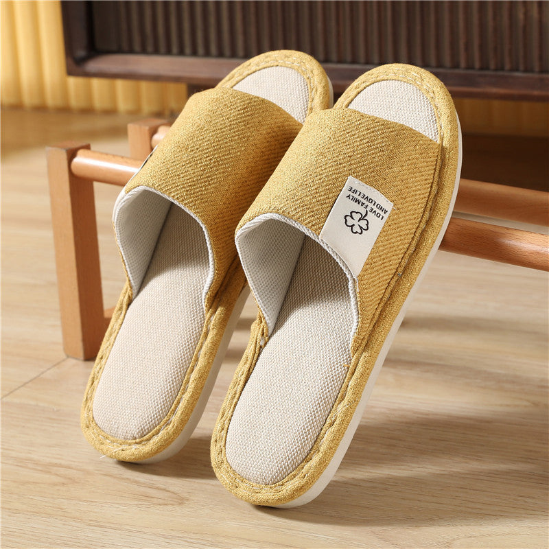Cozy Women's Indoor Linen Slippers