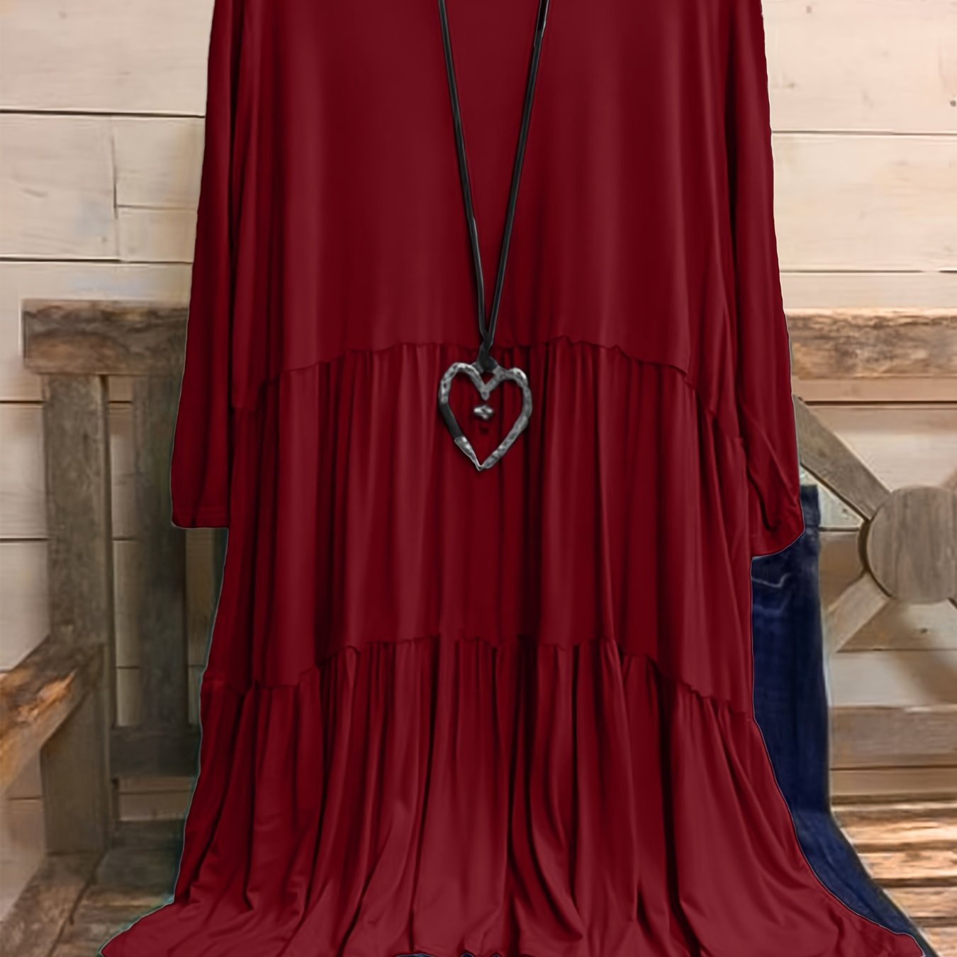 Plus Size Women's Chic Smock Dress