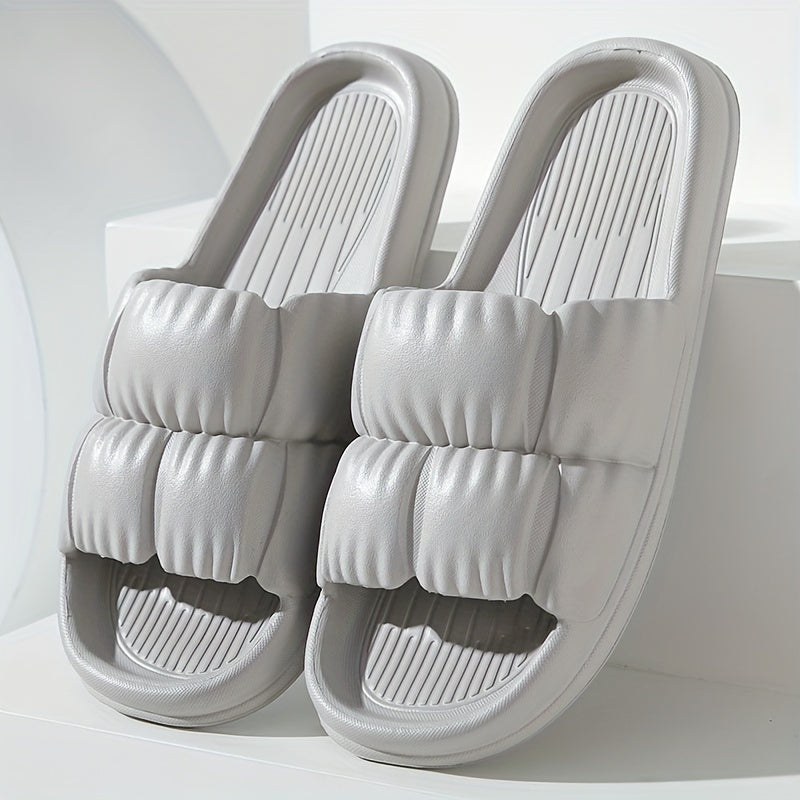 Elegant Women's Pillow Slides - Cushioned, Non-slip Footwear