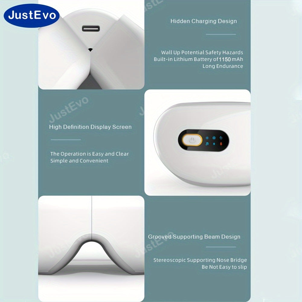 Eye Massager. Smart Eye Massager with Heat And Vibration, 4D Air Compression Eye Mask