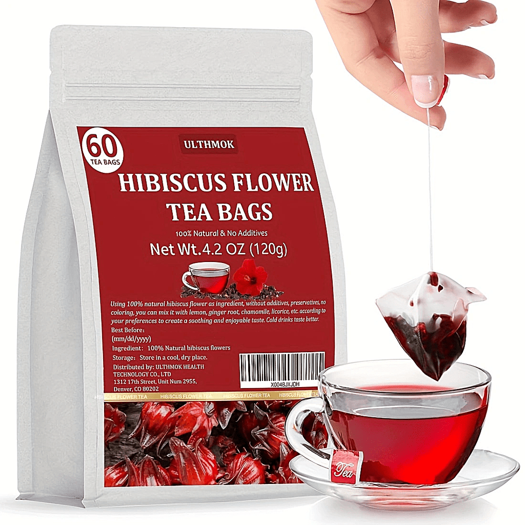 Premium Hibiscus Tea Bags, 60 ct