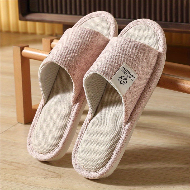 Cozy Women's Indoor Linen Slippers