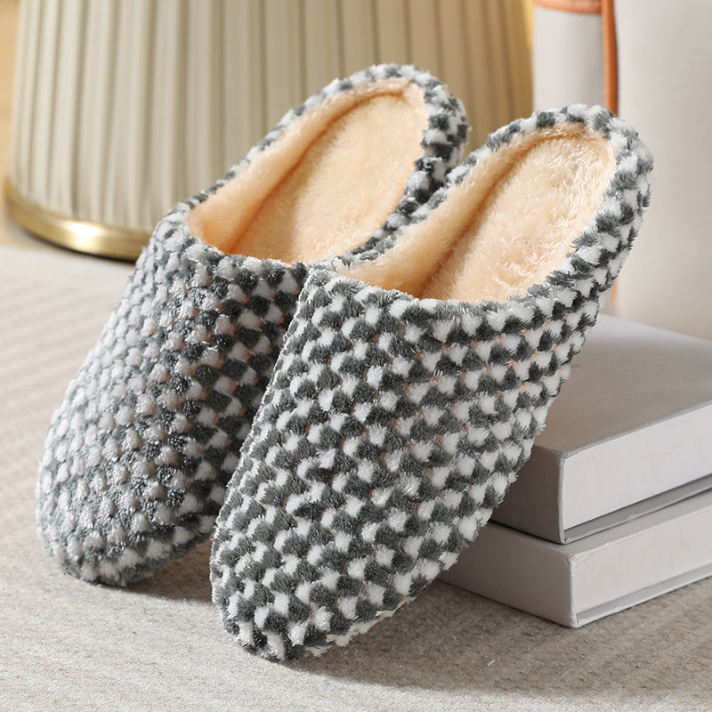 Women's Indoor Plush Lined Flat Slippers